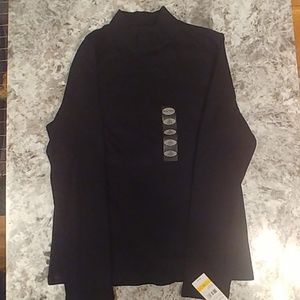 Studio Works Mock Turtleneck Petite PM Black
